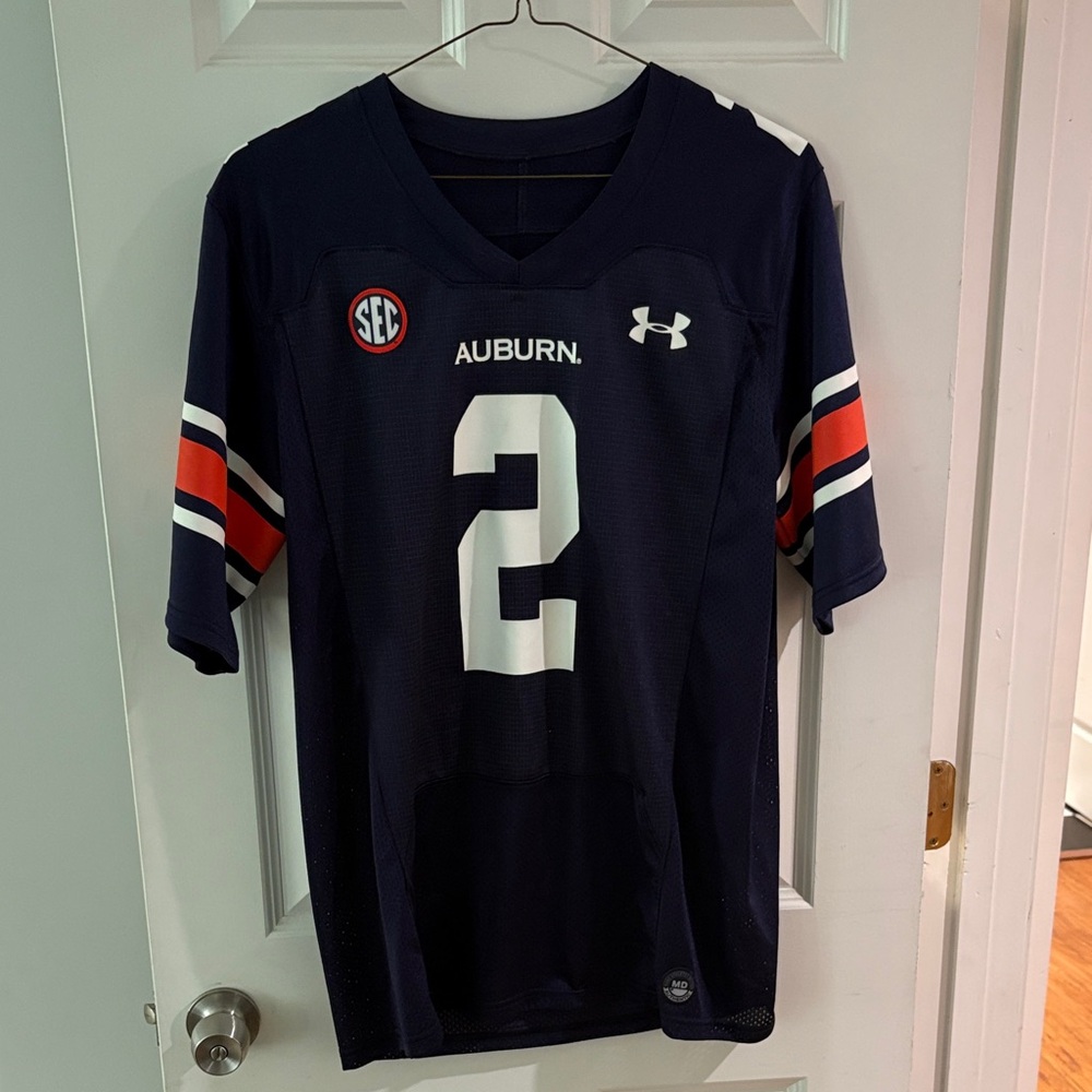 Under Armour Men's Navy and Orange Auburn Jersey